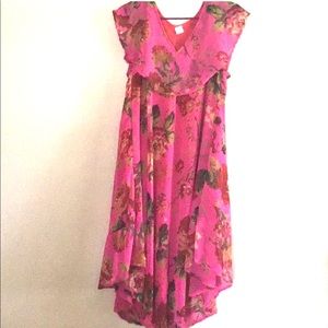 Pink floral dress